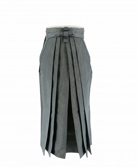 男性用袴単品レンタル(成人式・結婚式・卒業式)ブルーグレー・ペイズリー柄[身長170cm]No.76